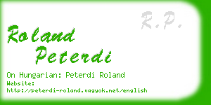 roland peterdi business card